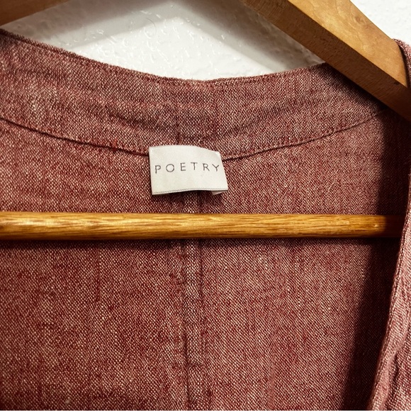 Pink Linen Wrap Dress with POCKETS! - Picture 3 of 8